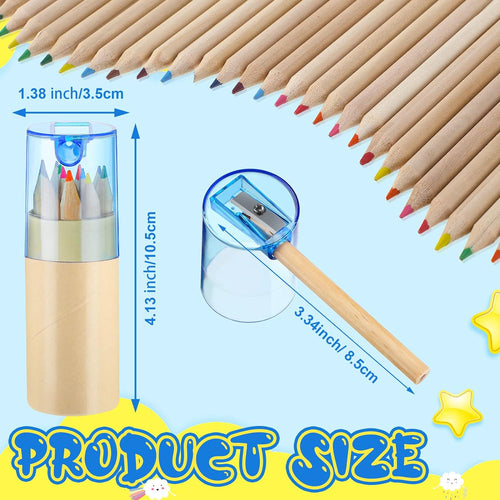 12 Colored Pencils With Sharpener