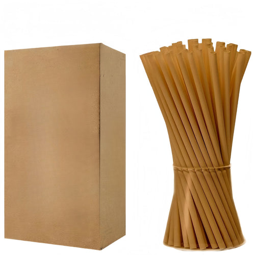 100 Pieces 8-inch Eco-friendly Sugarcane Material Straws