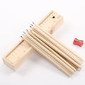 12 Colored Pencil Wooden Box Set Pencil Sharpener