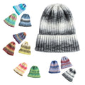 Gradient Color Warm Autumn And Winter Knitted Hat