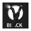 Automatic LED Flashlight Folding Umbrella