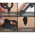 Portable Stainless Steel Guitar Shape Keychain Multitool