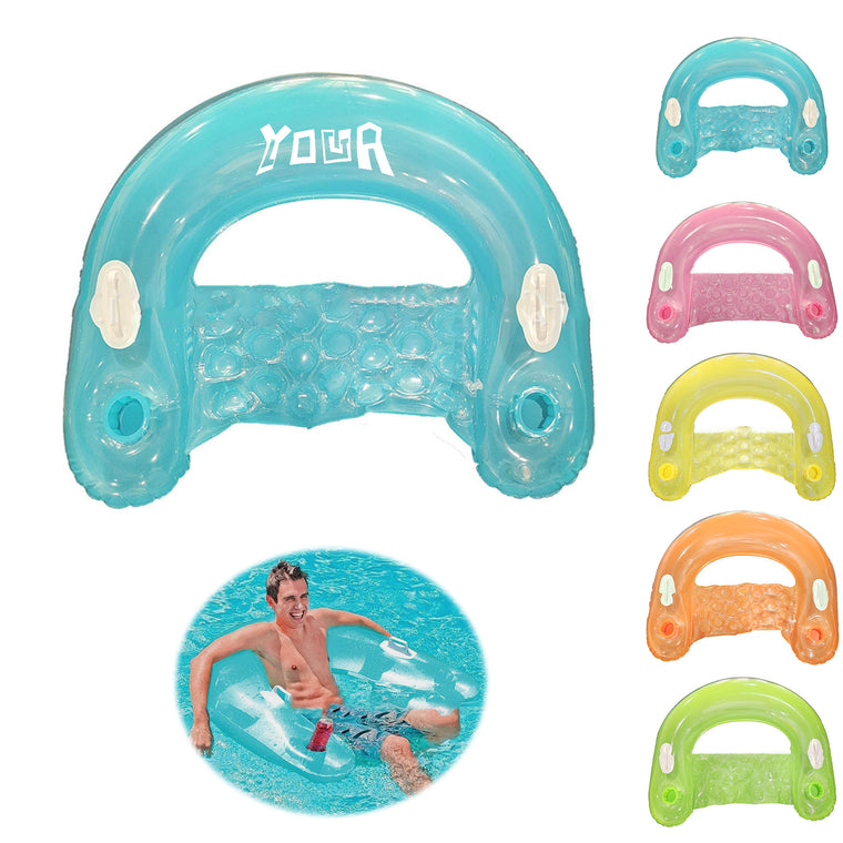 Pool Inflatable Chair Floats With Cup Holders & Handles