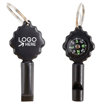 Compass Whistle Keychain