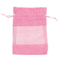 Large Linen Window Drawstring Bag