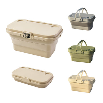 Foldable Picnic Basket with Tray Table