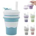 12 Oz Collapsible Travel Cup With Straw