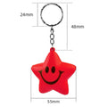 Custom Mini Smile Face Star Stress Reliever Keychain
