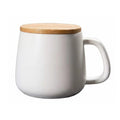 Custom Ceramic Coffee Cup With Bamboo Lid