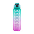 32Oz Sports Water Bottle With Time Marker & Straw