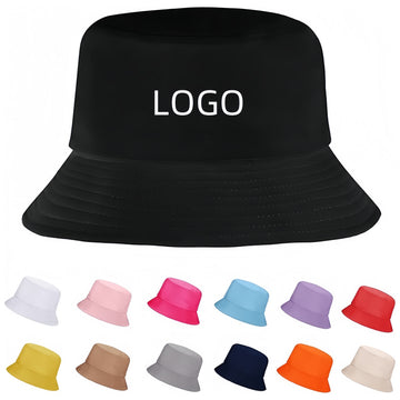 Polyester Bucket Hat for Women Men Sun Beach Fishing Cap