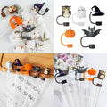 Halloween Ghost Silicone Straw Cover Cap