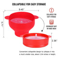 Collapsible Silicone Microwave Popcorn Bowl