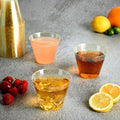 9 Oz Clear Gold Glitter Plastic Cups