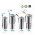 Set Of 16 Reusable Stainless Steel Straws