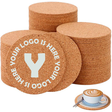 Absorbent Cork Coasters - 3.5 Inch Round