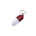 Capsule Shaped Pill Box With Key Ring
