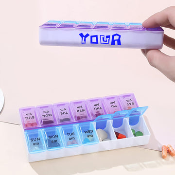 AM PM Weekly Pill Organizer 2 Times A Day