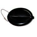 Oval Sof-Touch Squeeze Coin Purse Keyring