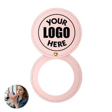 Pu Leather Rotating Round Portable Dressing Mirror