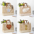 Rough Linen Patchwork Tote Bag