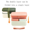 Microwaveable Double Layer Lunch Container Bento Lunch Box