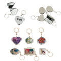 Full Color Folding Mirror Keychain Makeup Mirror W/ Keyring