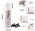 Personalized Light Up LED Mini Handheld Fan with White Handle