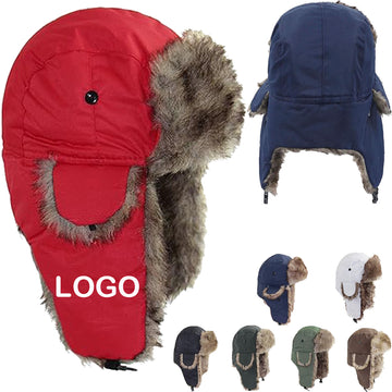 Warm Ear Flaps Winter Trapper Cap Trooper Aviator Hats