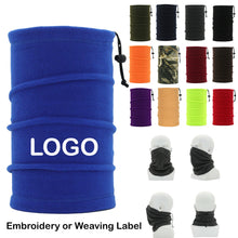 Outdoor Fleece Warmer Neck Gaiter with Adjustable Drawstring