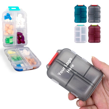 Daily Pill Box Case - Portable Travel Medication Organizer