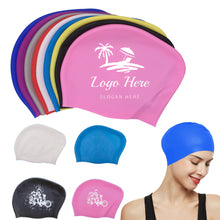 Women's Long Hair Friendly Silicone Swim Cap