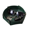 Portable Premium Leather Tray Desktop Storage Organizer