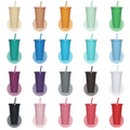 Plastic Cups With Lid And Atraw