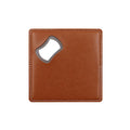Pu Leather Drink Coaster With Bottle Opener