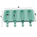 4 Cavities Homemade Ice Pop Molds Oval