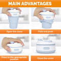 12Oz Collapsible Silicon Cup With Lid Travel Coffee Tumbler