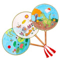 Bamboo Handle Round Fan