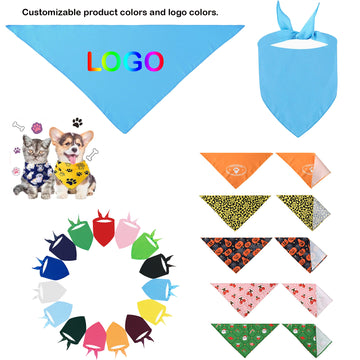 Polyester Full Color Triangle Pet Bandanna (25"x17"x17")