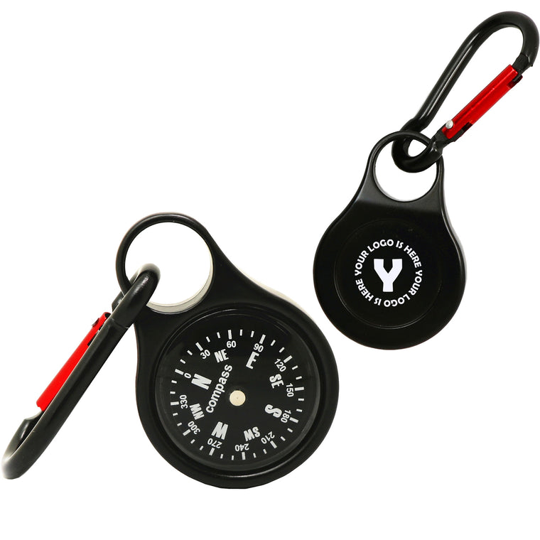 Mini Survival Compass with Carabiner