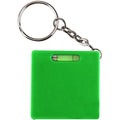Square Retractable Measuring Tape Keychain With Level