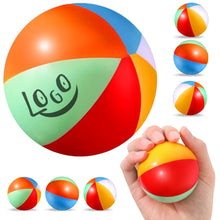 Custom 2.5 Inch Soft PU Foam Rainbow Beachball Stress Ball