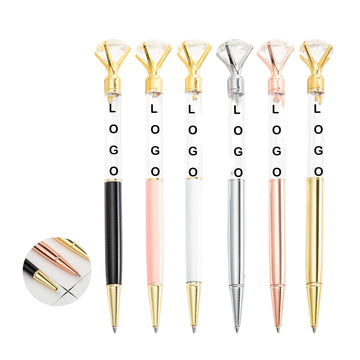 Large Diamond Metal Ballpoint Pen