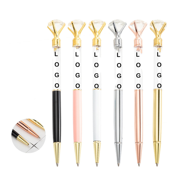 Large Diamond Metal Ballpoint Pen