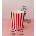 Red White Striped Classic Popcorn Containers
