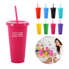 Lidded Plastic Tumbler With Straw