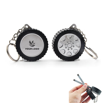 Tire-Shaped Tape Measure Keychain