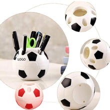 Football Shaped Plastic Pen Holder Soccer Shape Pencil Stand