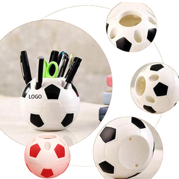 Football Shaped Plastic Pen Holder Soccer Shape Pencil Stand