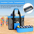 Beach Mesh Bag With Cooler - Ocean